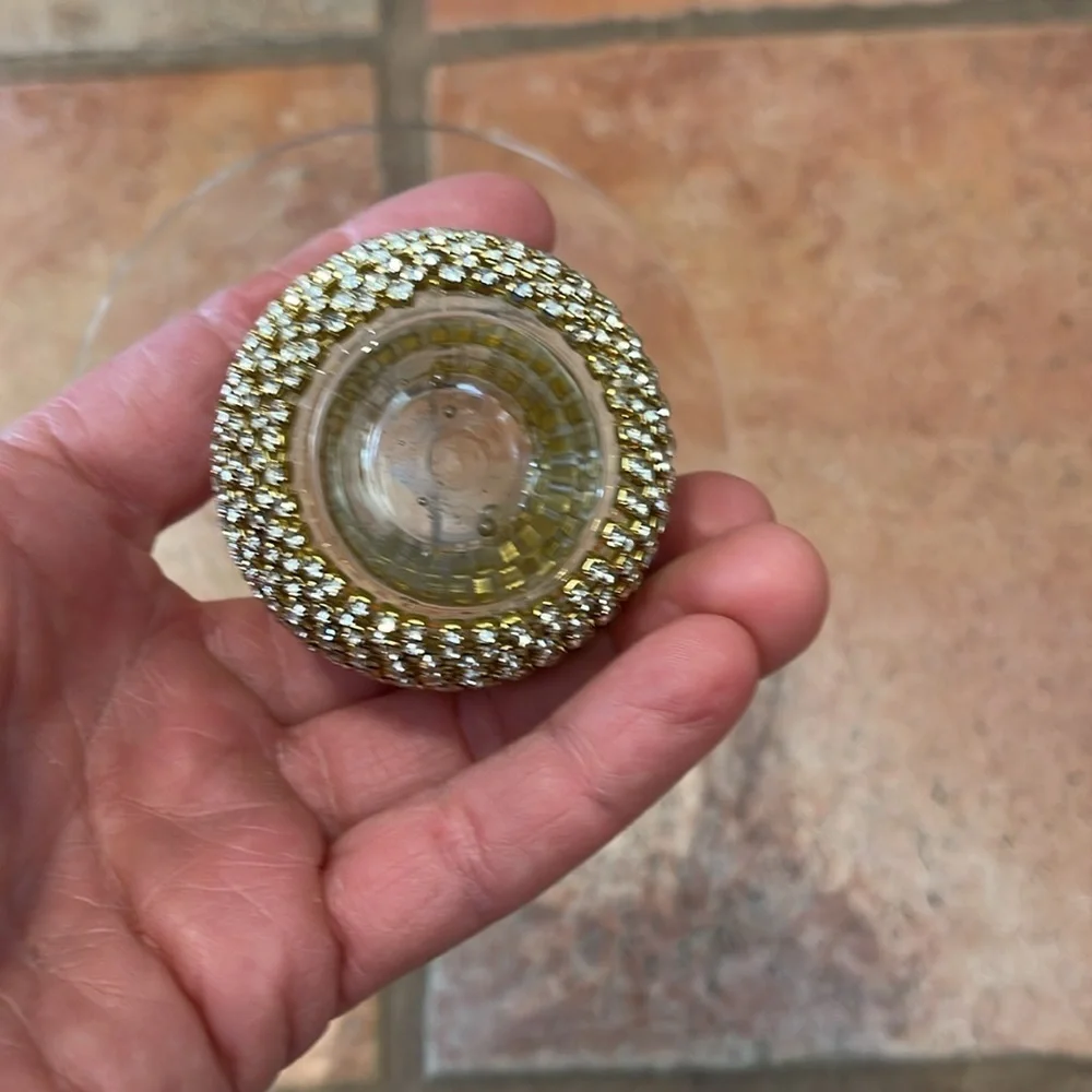 Pier 1 stemless rhinestone martini glasses